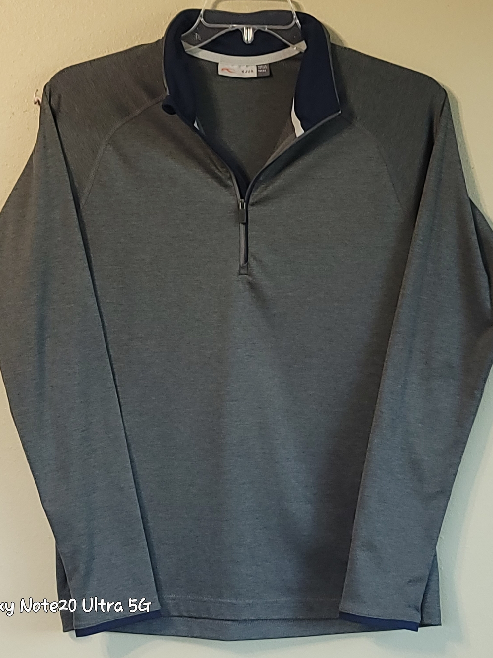 KJUS Men's Feel Midlayer Half-Zip Pullover Gray Blue Size 50 / Medium